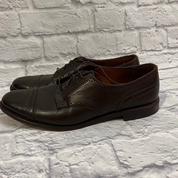Allen Edmonds 6th avenue cap toe semi brogue derby men’s shoes size 11 brown - Picture 1 of 16